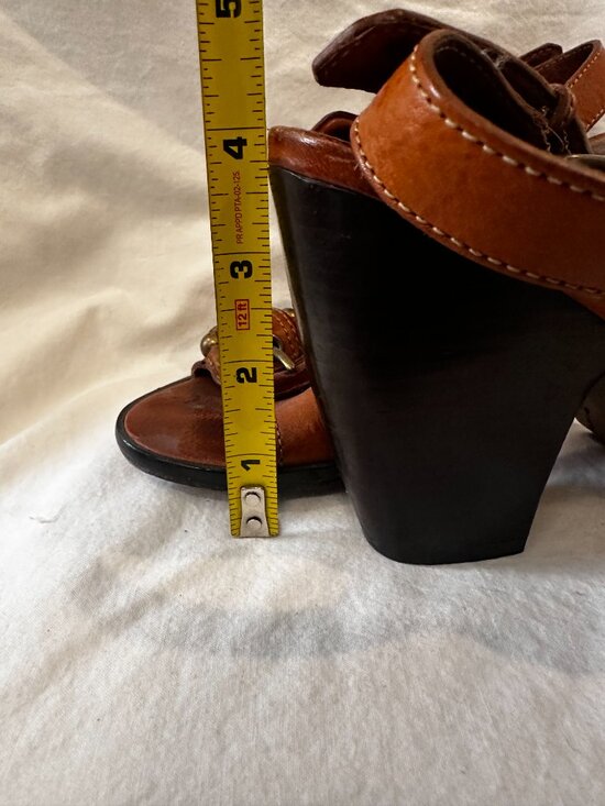 FRYE Amy Sling Back Brown Leather Vintage Size 9 - Picture 3 of 7